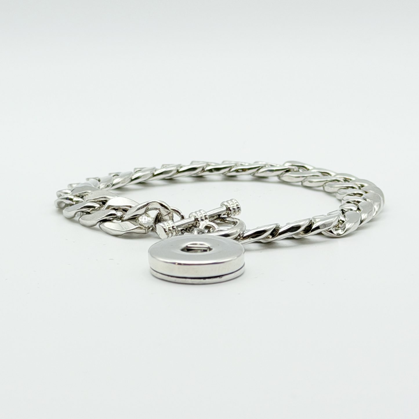 Weighted Chain Link Snap Bracelet