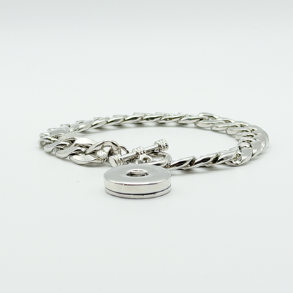 Weighted Chain Link Snap Bracelet